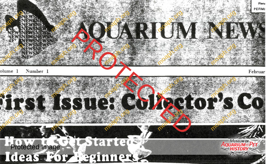 Collectors of Aquarium Literature-Number 3 November 1983