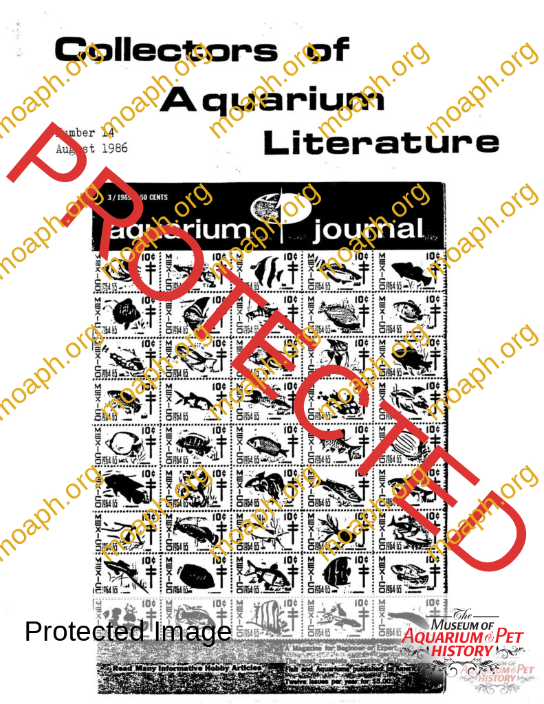 Collectors of Aquarium Literature - Number 14 August 1986