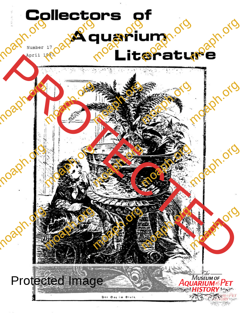 Collectors of Aquarium Literature - Number 17 April 1987