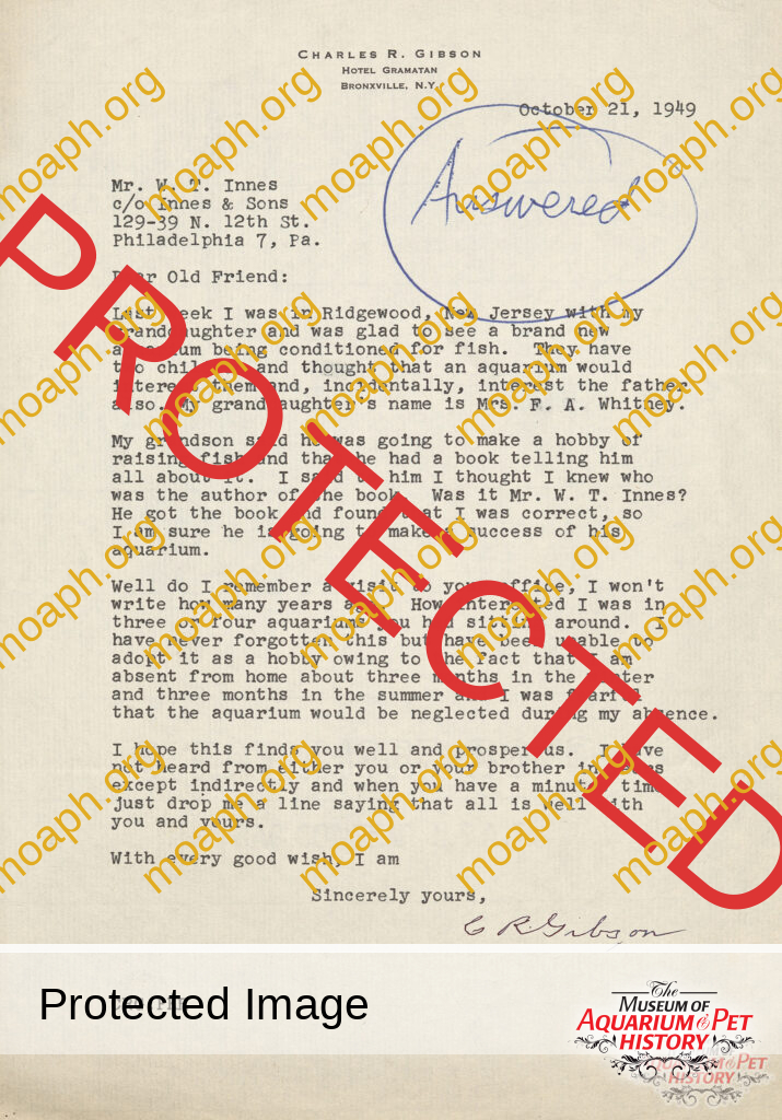 The Innes Letter #5 and William T. Innes Obituary