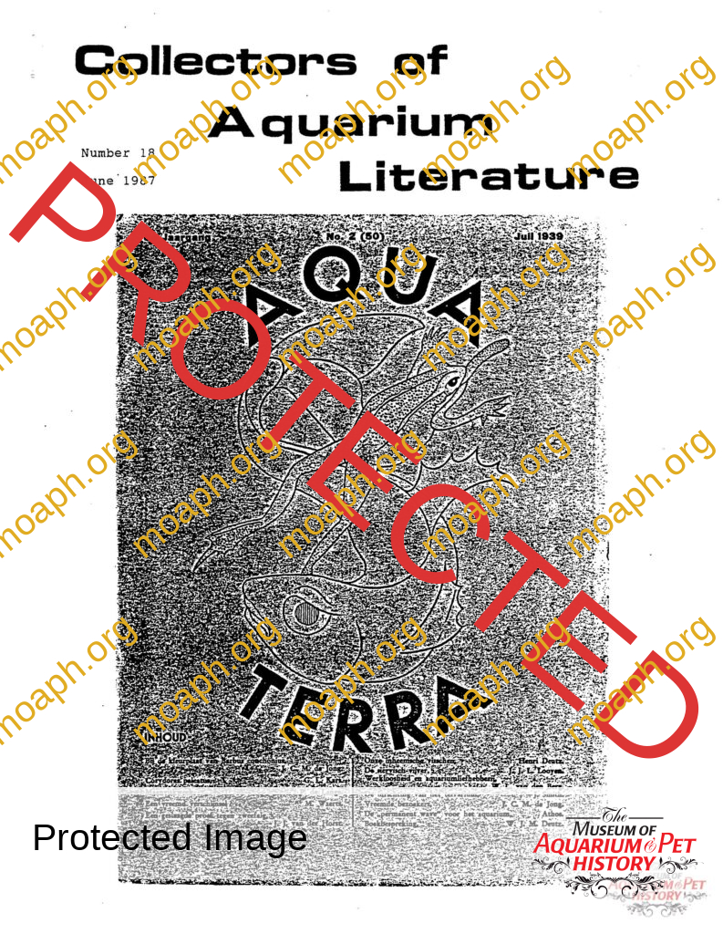 Collectors of Aquarium Literature - Number 18 June 1987