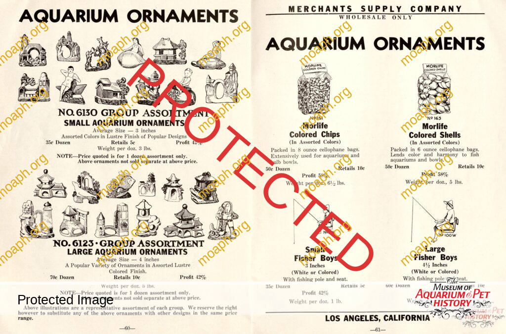 1937 Aquarium Ornaments