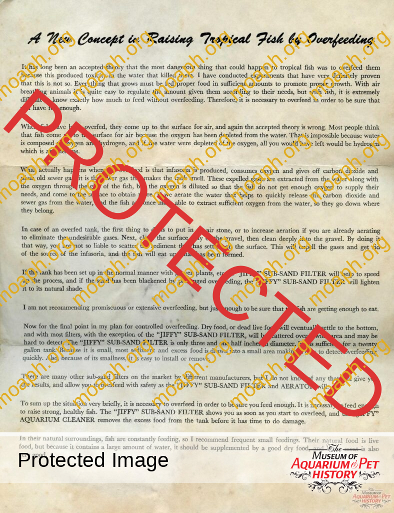 Raise Tropical Fish by Over Feeding "Safely"