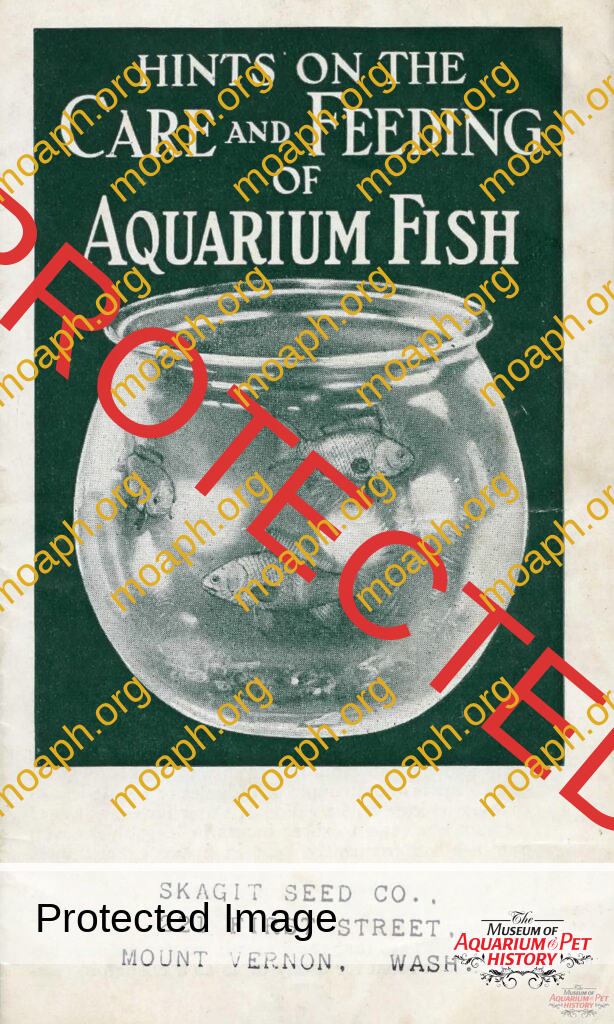 Hints on the Care and Feeding of Aquarium Fish