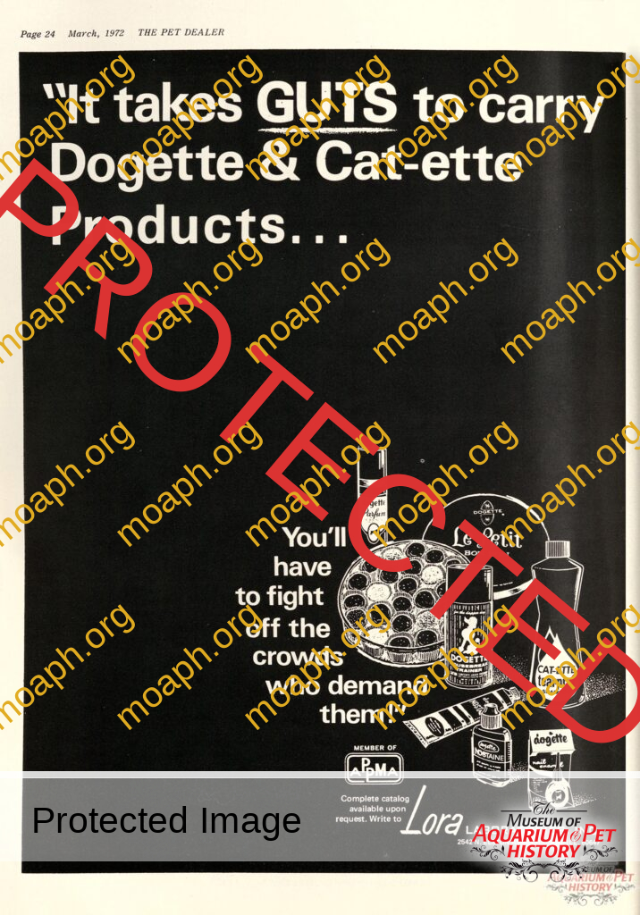 Dogette and Cat-ette Products Ad