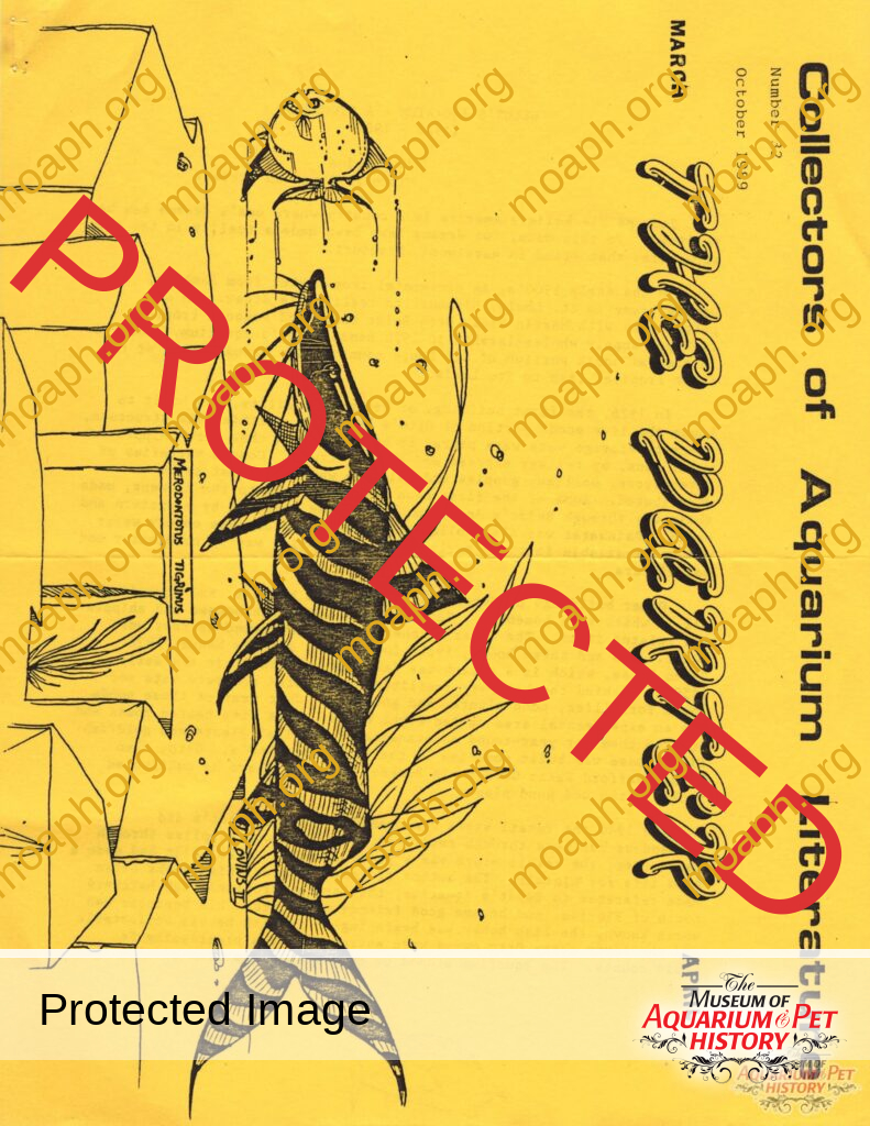 Collectors of Aquarium Literature - Number 32 October 1989