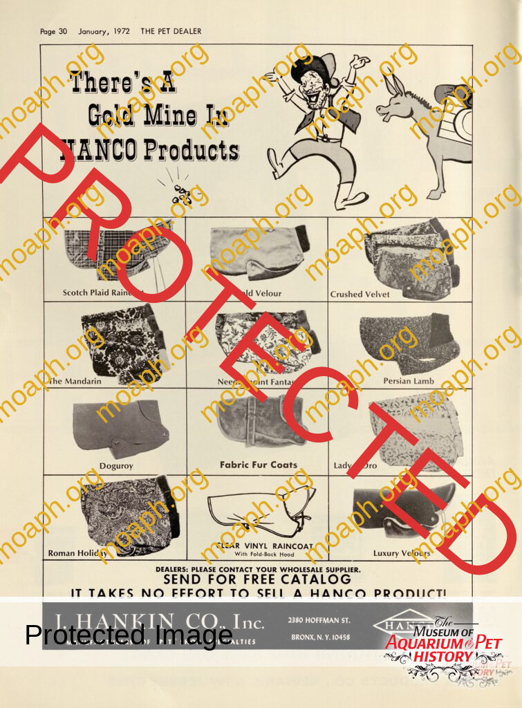 HANCO 1972 Dog Jacket Ad