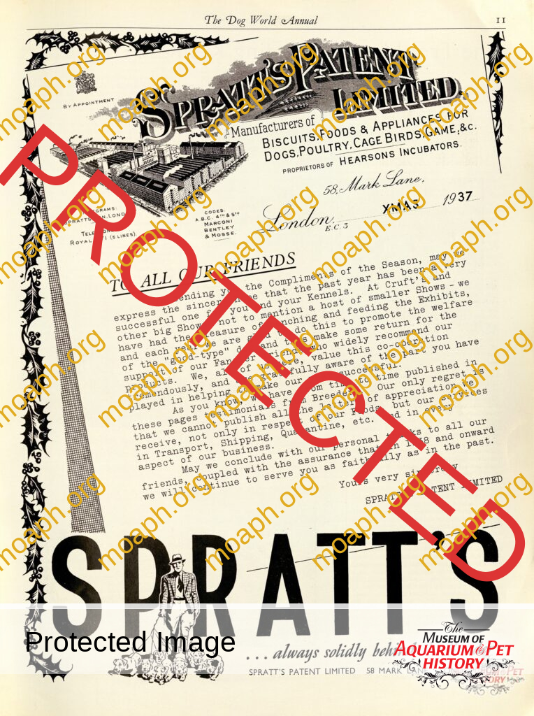 Spratt's 1938 Ad
