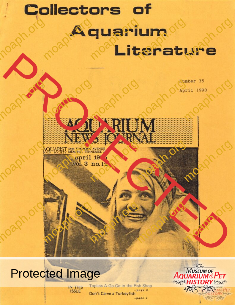 Collectors of Aquarium Literature - Number 35 April 1990