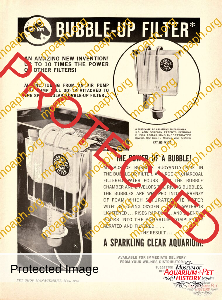 Wil-Nes Bubble-Up Filter 1965 Ad