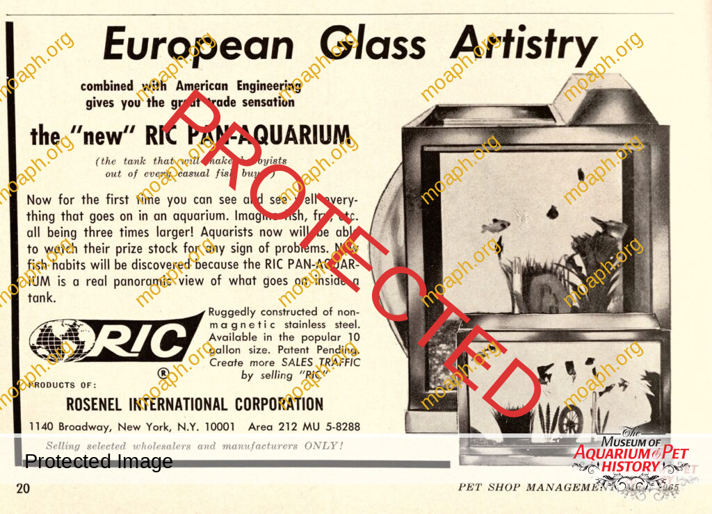 RIC Pan-Aquarium 1965 Ad