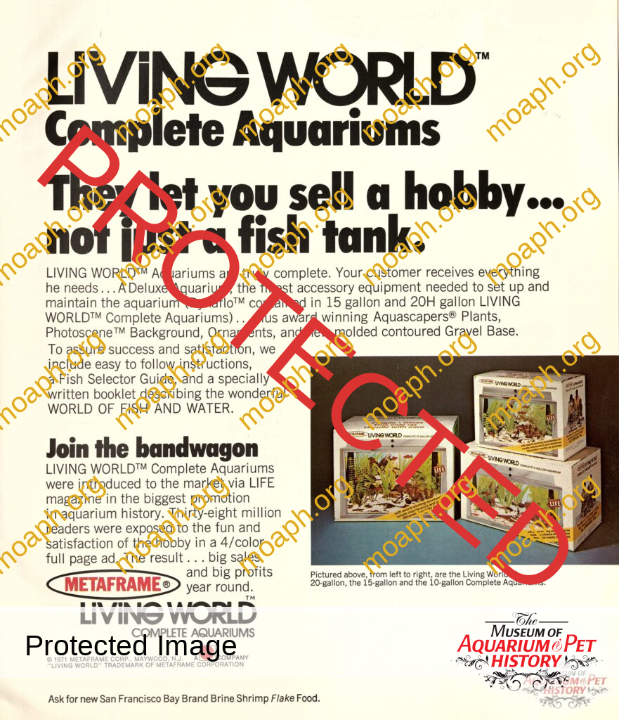 Living World Complete Aquarium Kit 1972 Ad
