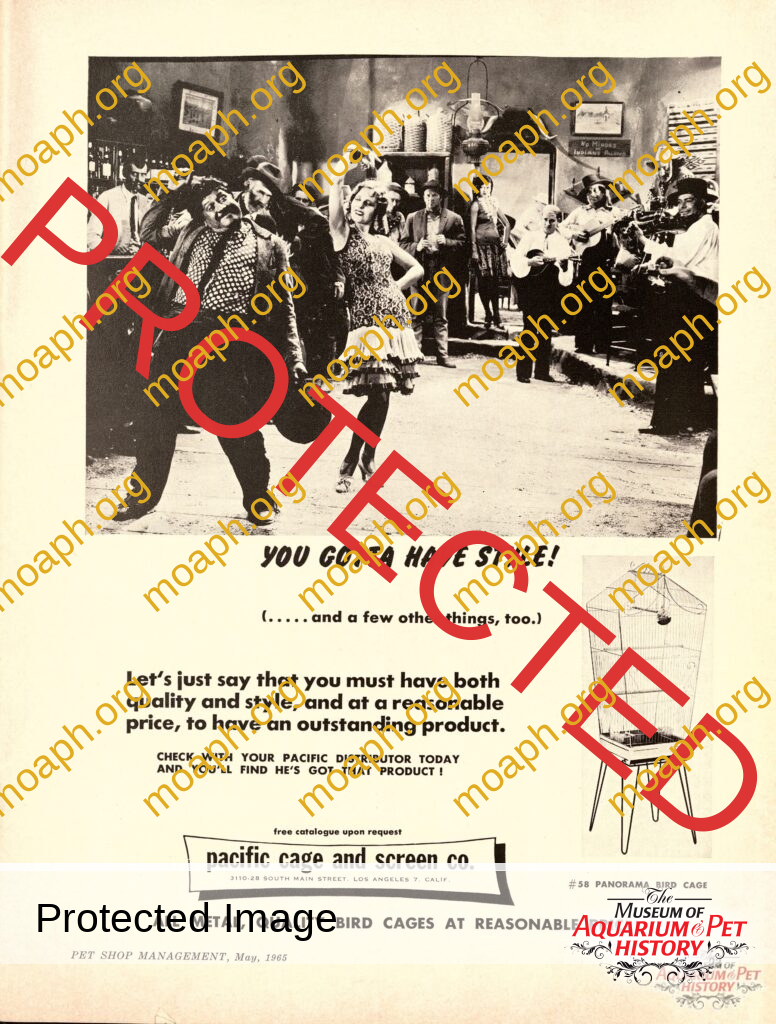 Pacific Cage and Screen Co 1965 Ad