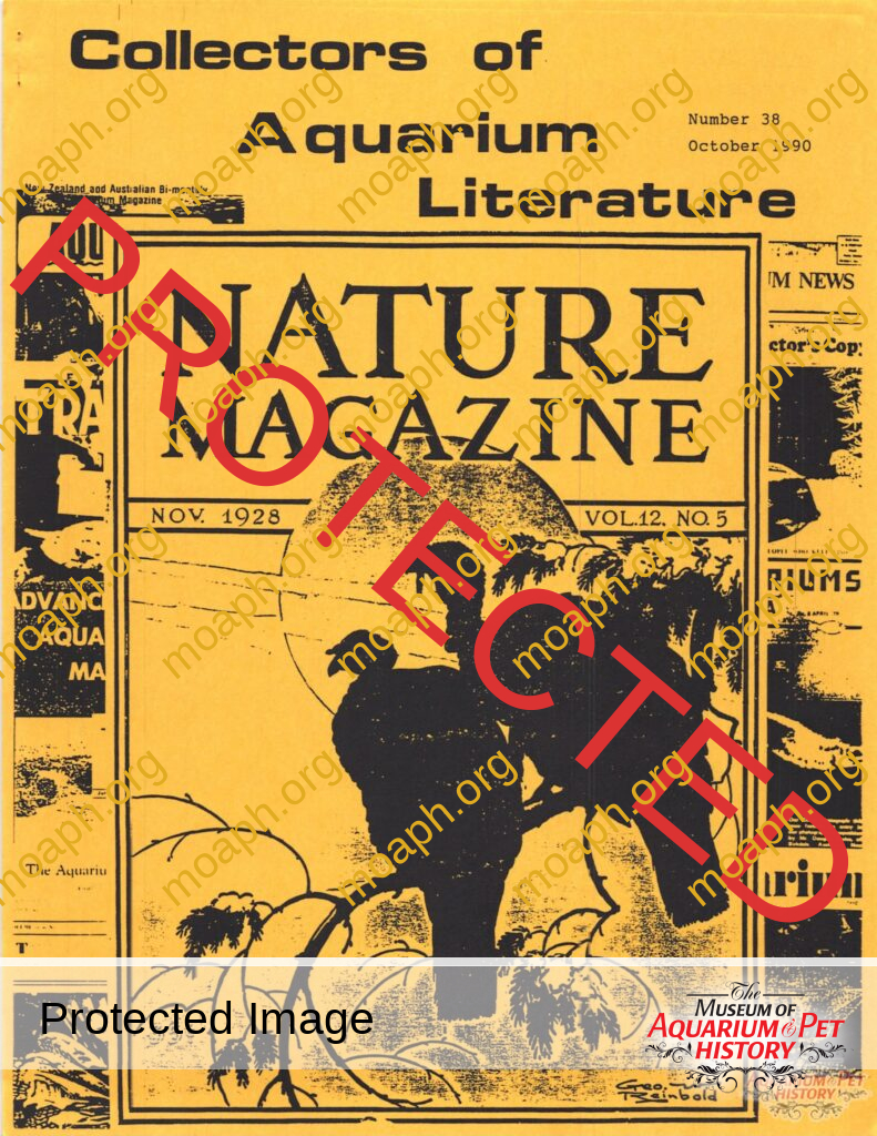 Collectors of Aquarium Literature - Number 38 October 1990