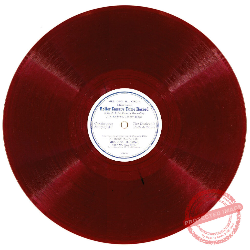 Mrs. Geo H. Long's Educational Roller Canary Tutor Record