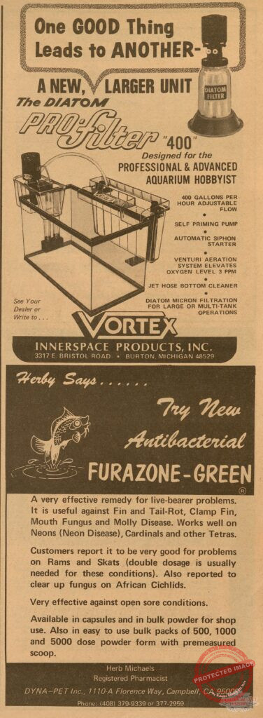 Innerspace Products Diatom Filter 1975 Ad