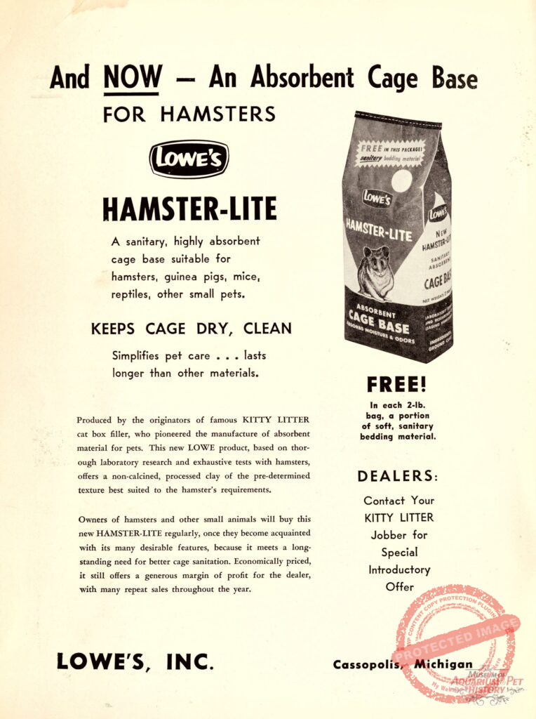 Lowe's Hamster-Lite 1961 Ad