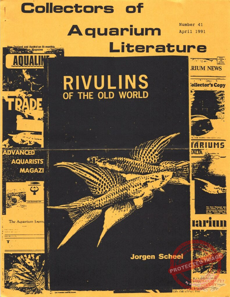 Collectors of Aquarium Literature - Number 41 April 1991