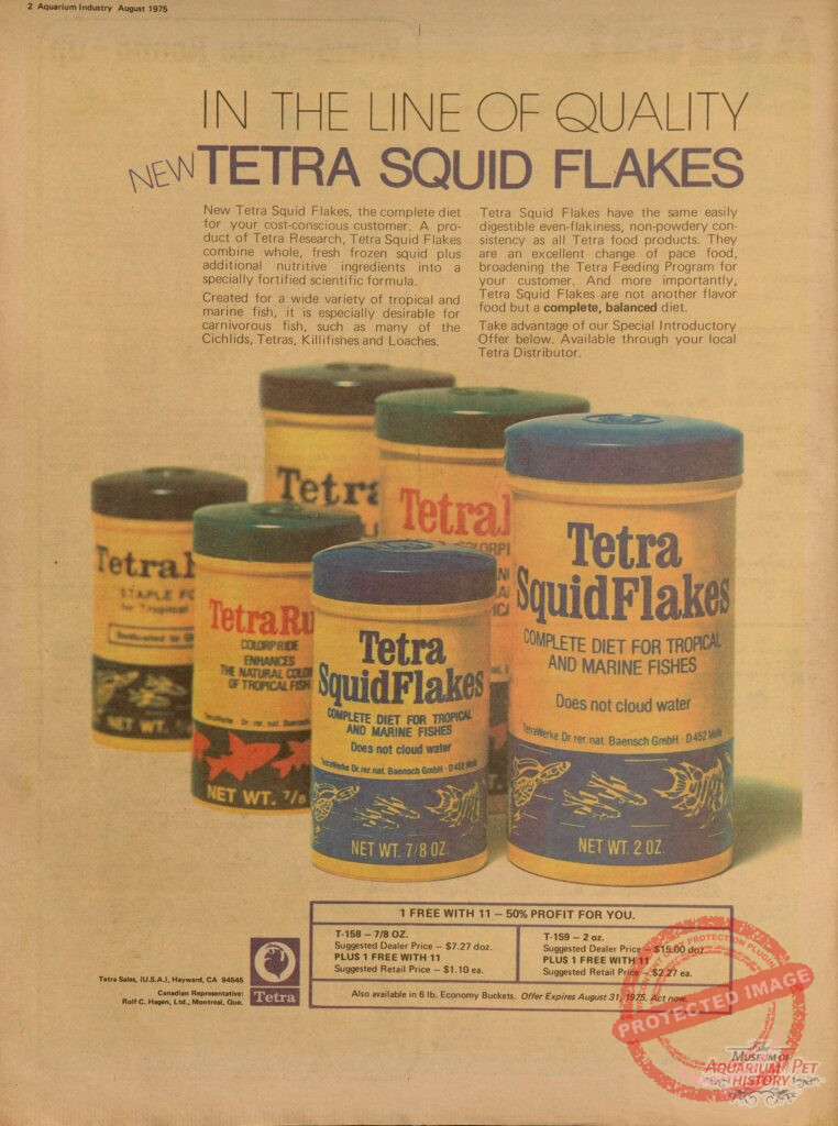 Tetra Squid Flakes 1975 Ad