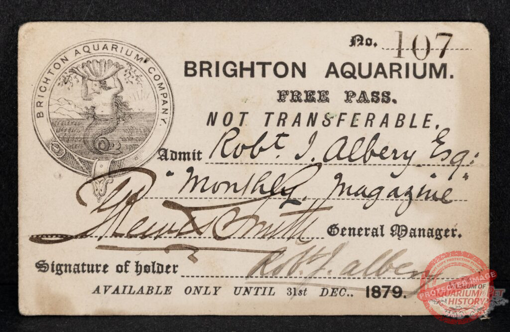 Brighton Aquarium Free Pass