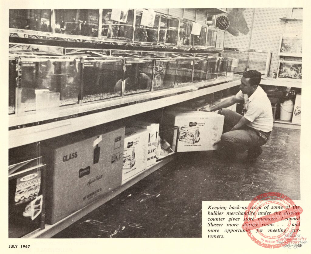 Leonard Hussler with PEMCO Aquariums and Kits in 1967