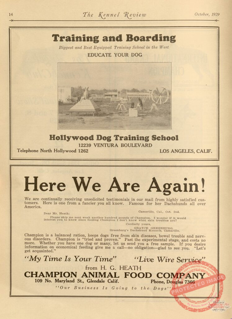 1929 Kennel Review Ads