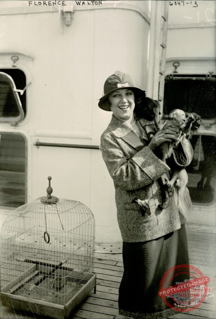Florence Walton with Capuchin Monkeys